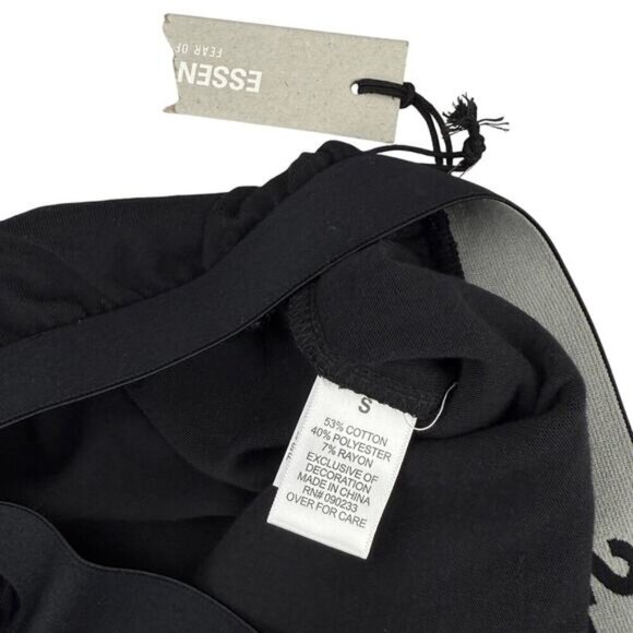NWT ESSENTIALS Fear Of God Black Lightweight Men's Lounge Pant Size Small - Picture 6 of 8